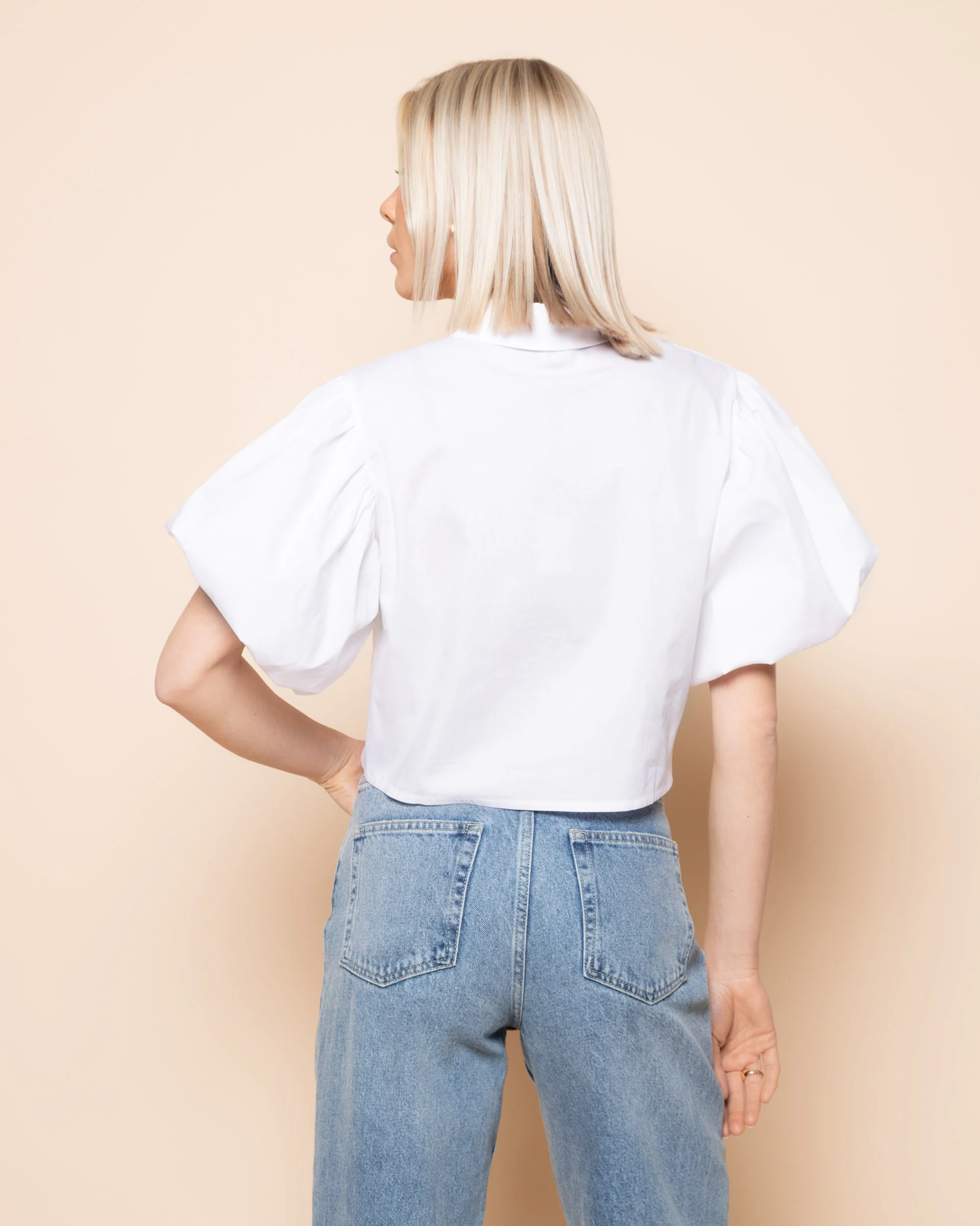 BALLOON SLEEVE BLOUSE WIT - Image 4