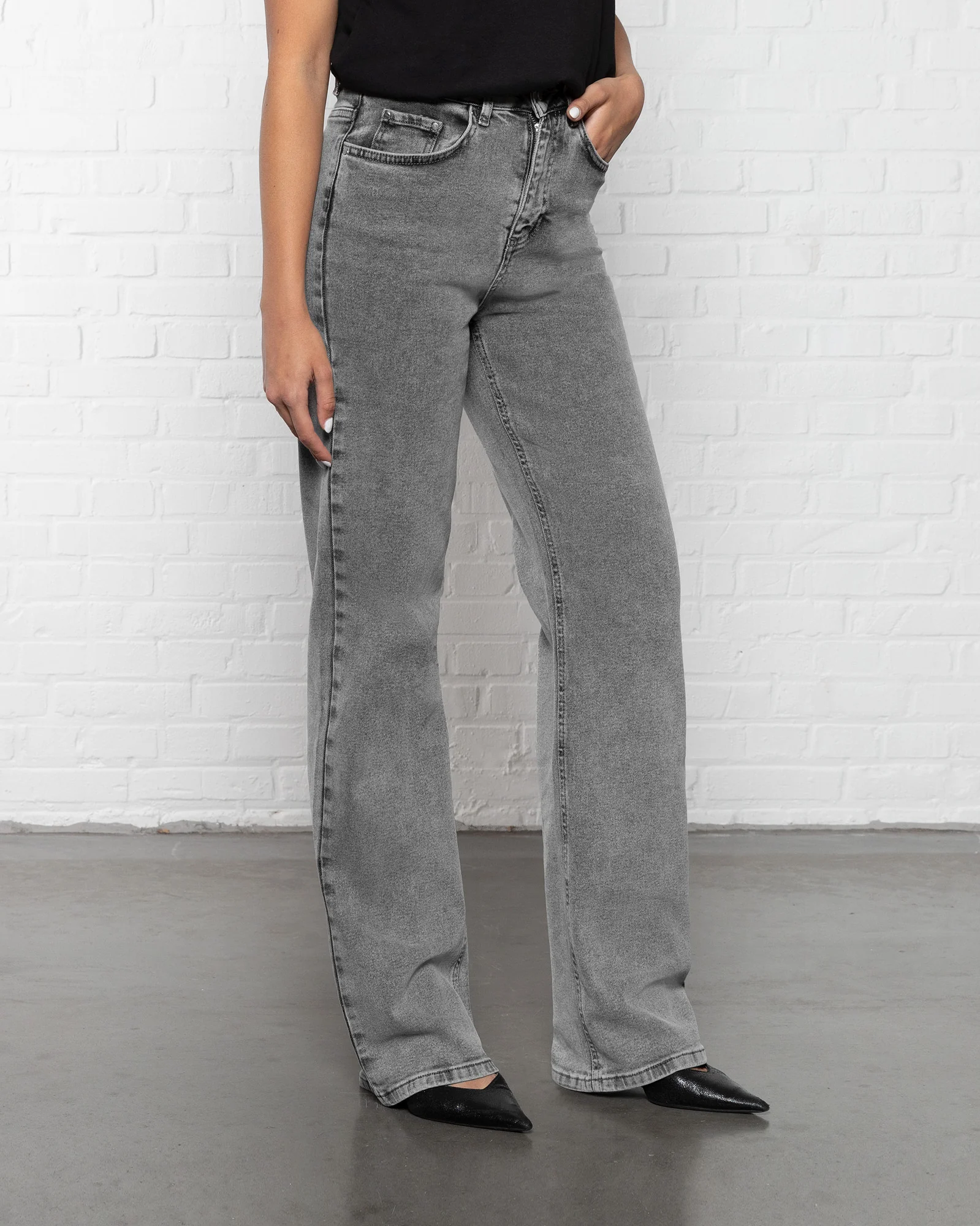 BOOTCUT JEANS LICHTGRIJS - Image 6