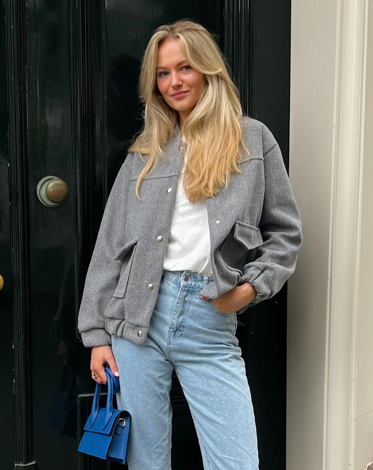 GRACIE BOMBER JACKET GRIJS - Image 5