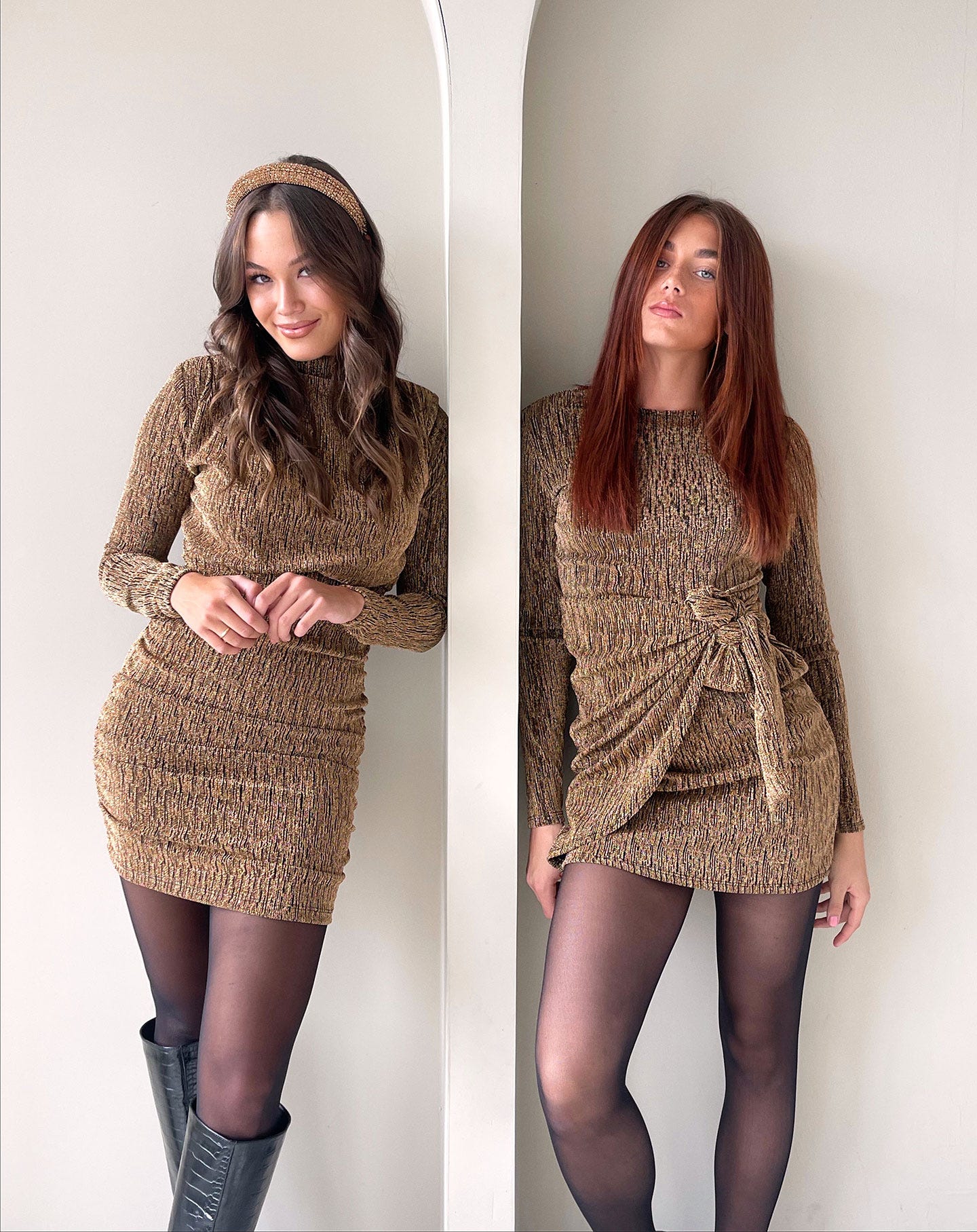 JOSH GLITTER DRESS GOUD - Image 7