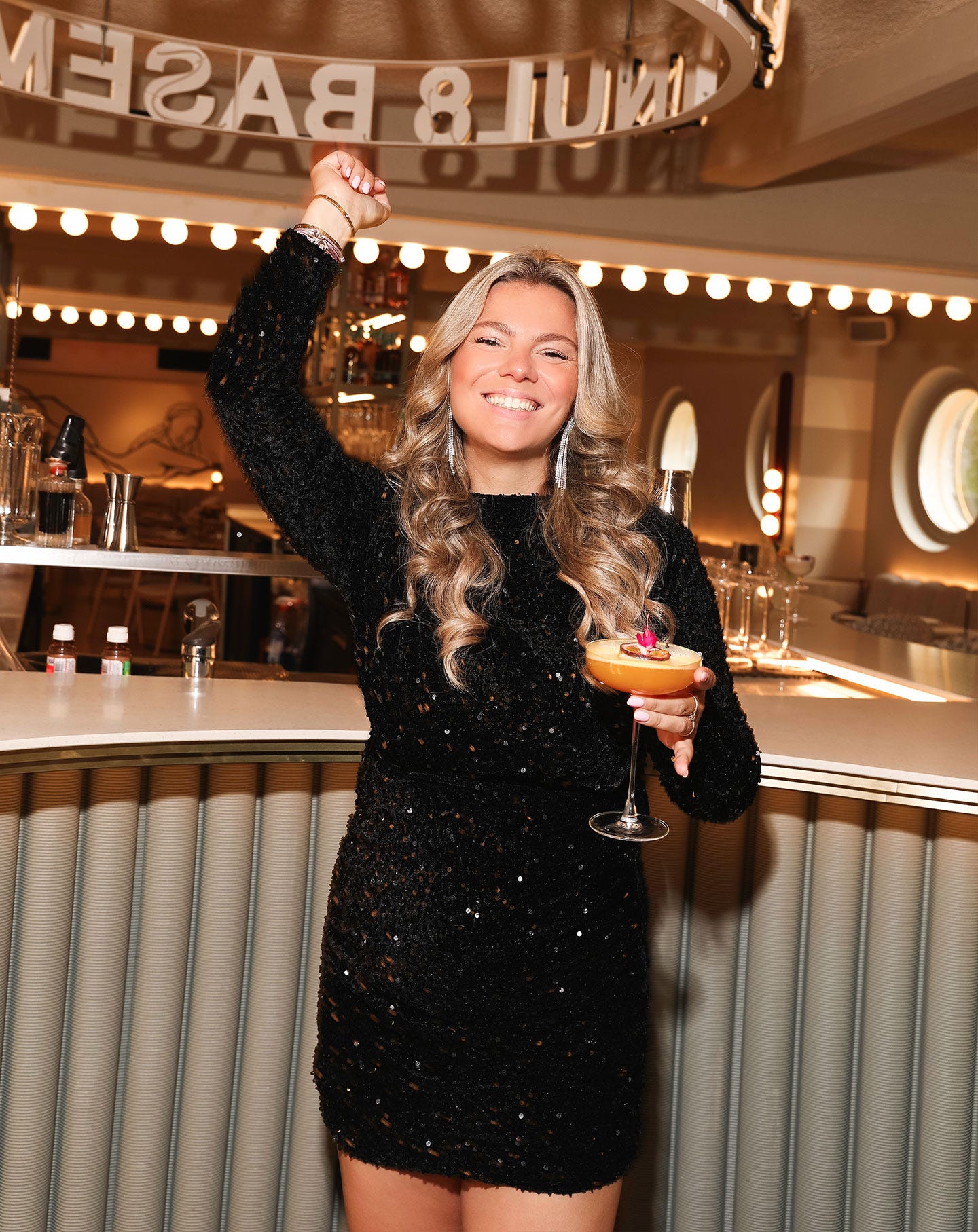 JOSH VELVET SEQUIN DRESS ZWART - Image 3