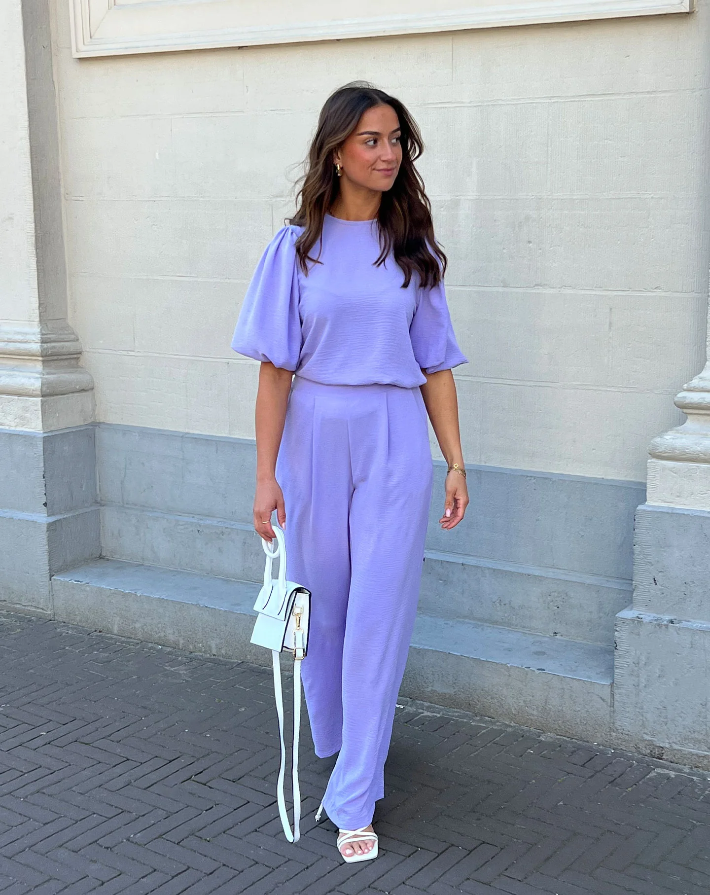 JULIE PUFF SLEEVE TOP LILA - Image 3