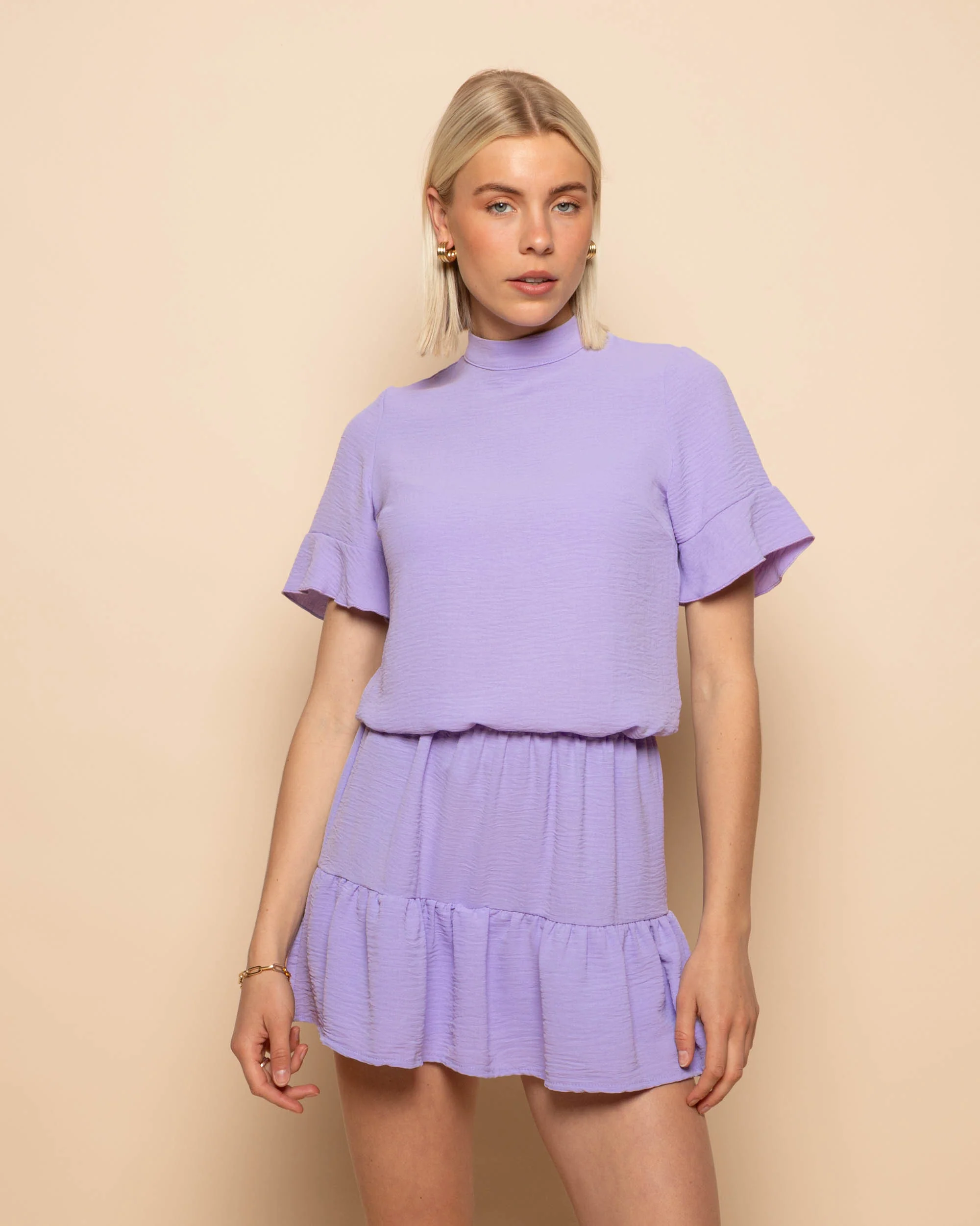 JULIE RUFFLE TOP LILA - Image 3