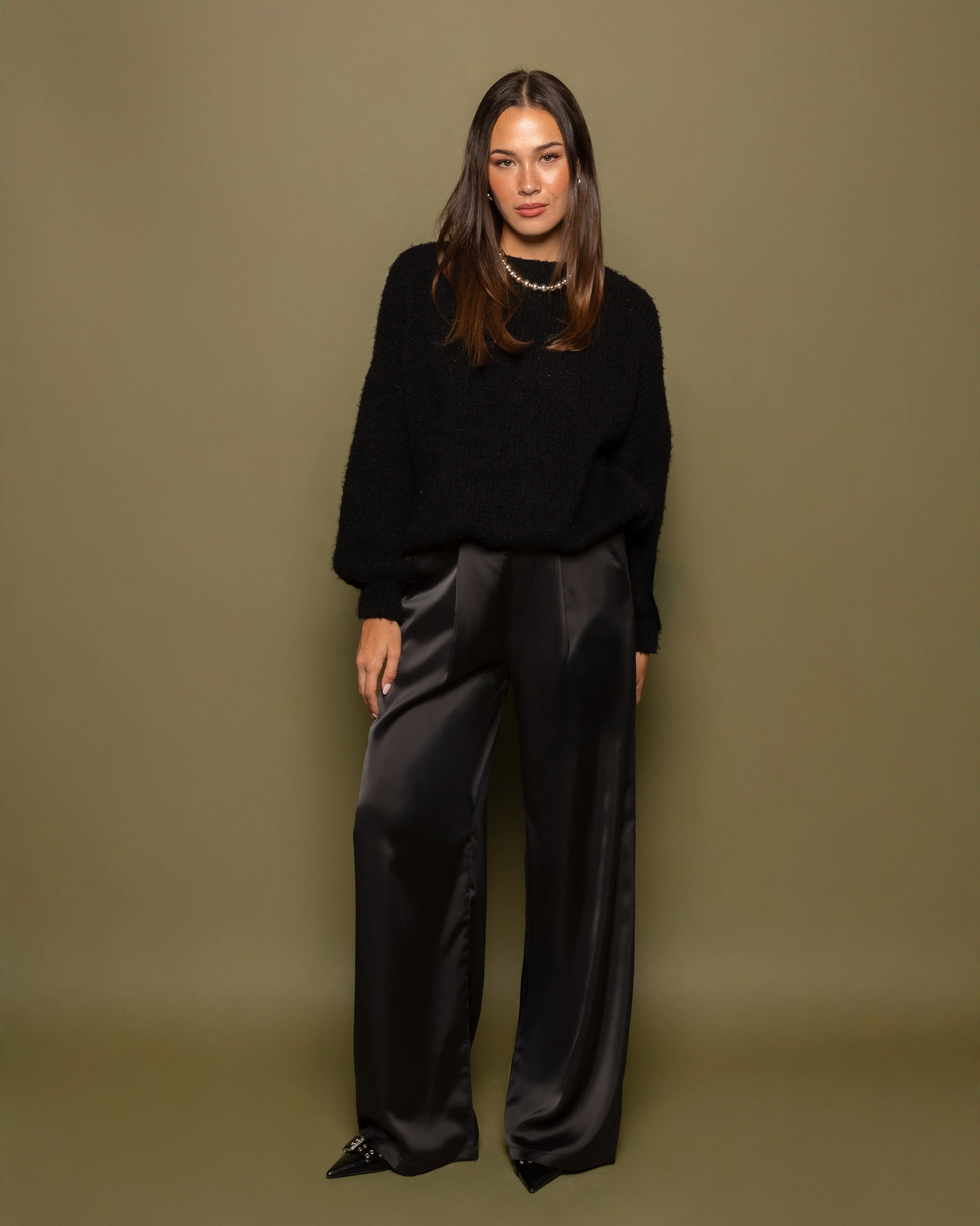 JULIE SATIN PANTALON ZWART - Image 3