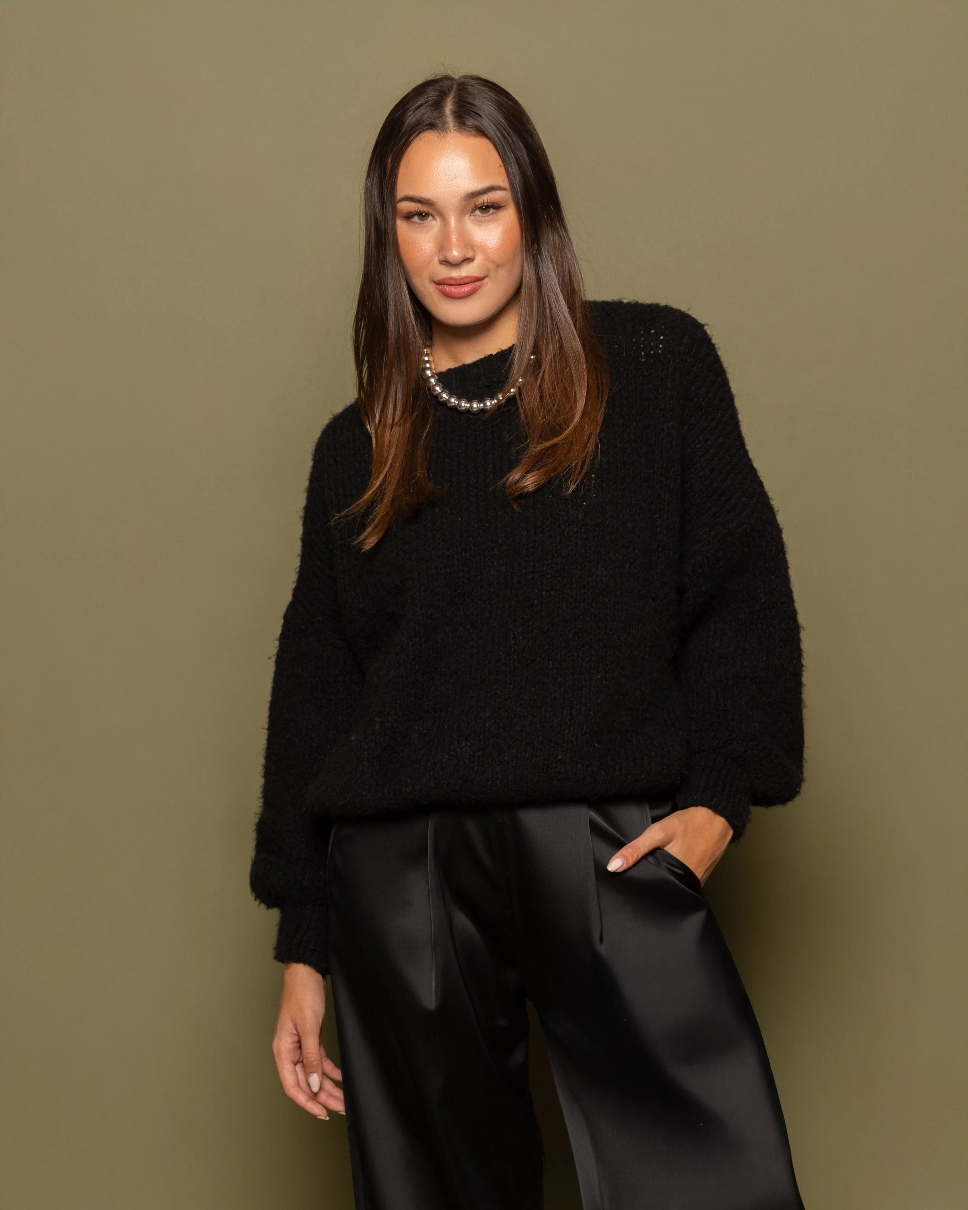 JULIE SATIN PANTALON ZWART - Image 4