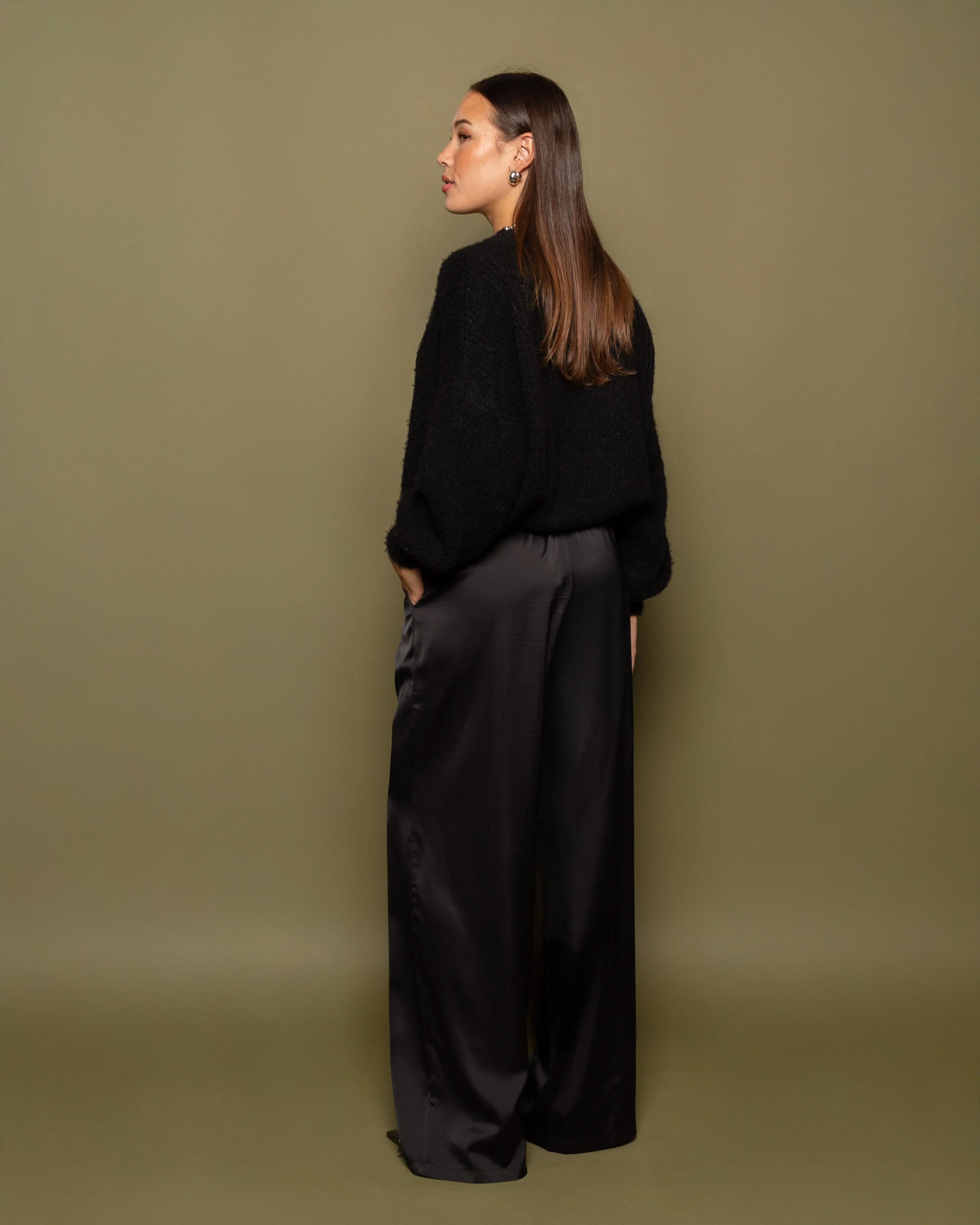 JULIE SATIN PANTALON ZWART - Image 5