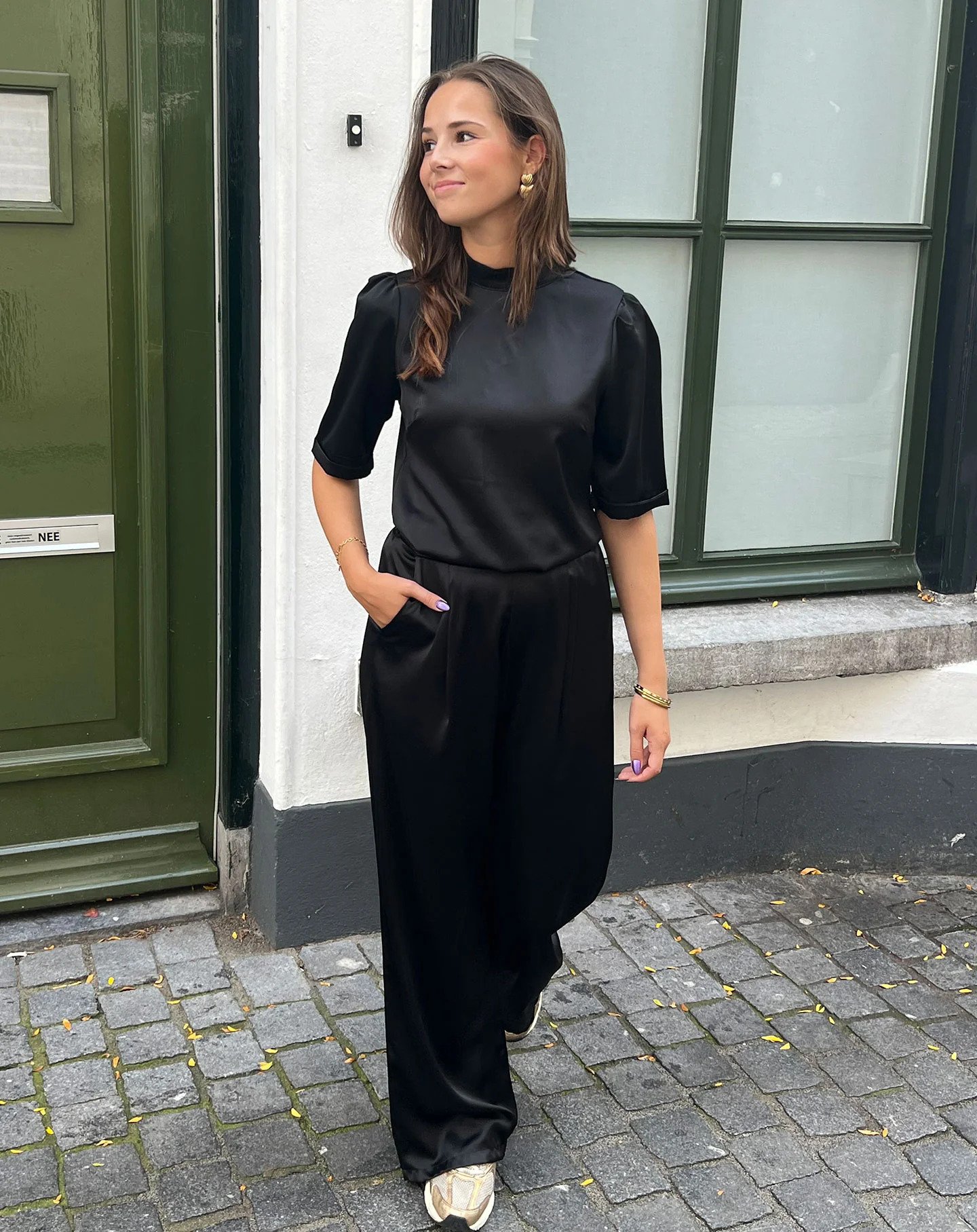 JULIE SATIN PANTALON ZWART - Image 8