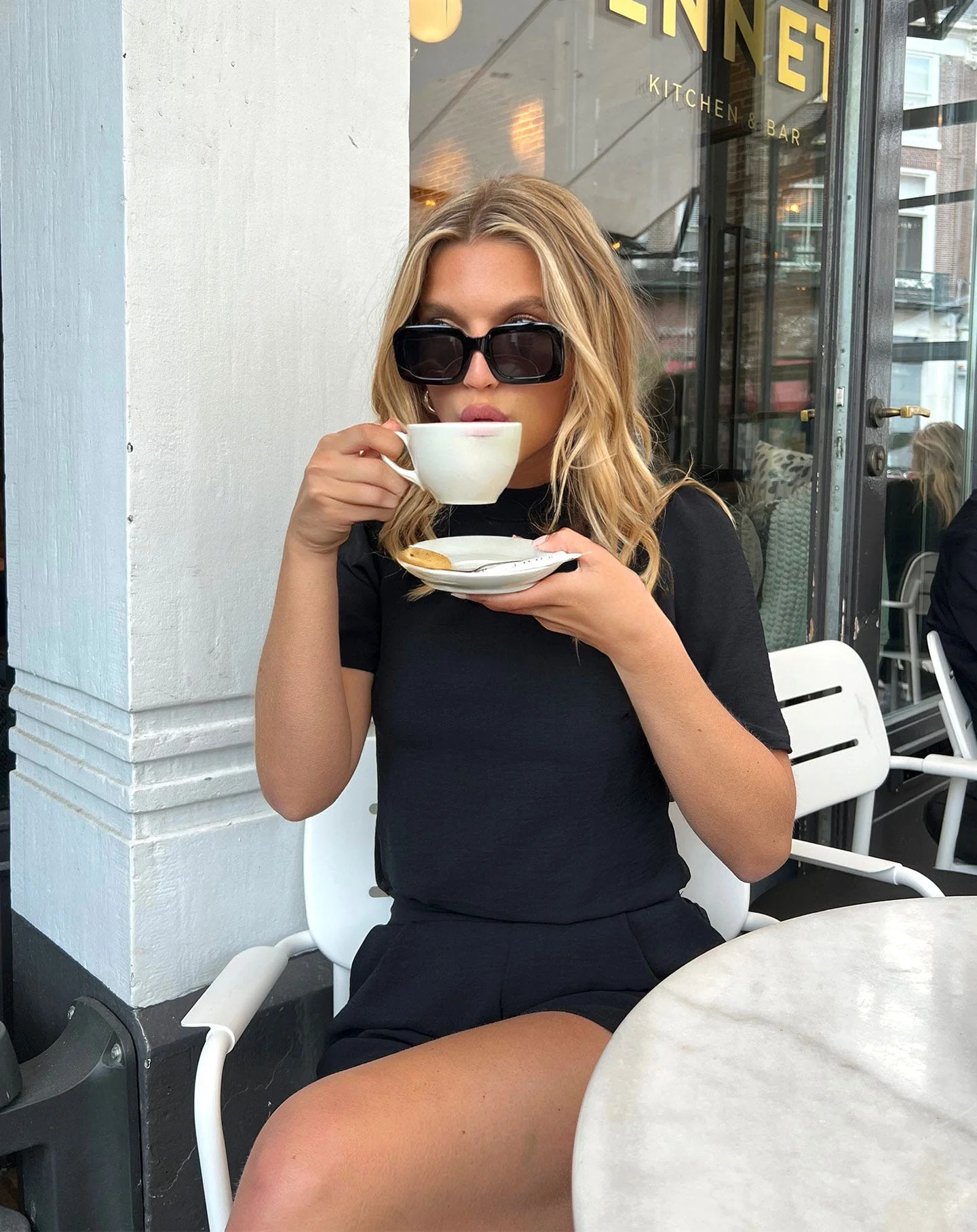 JULIE SHORT SLEEVE TOP ZWART - Image 5