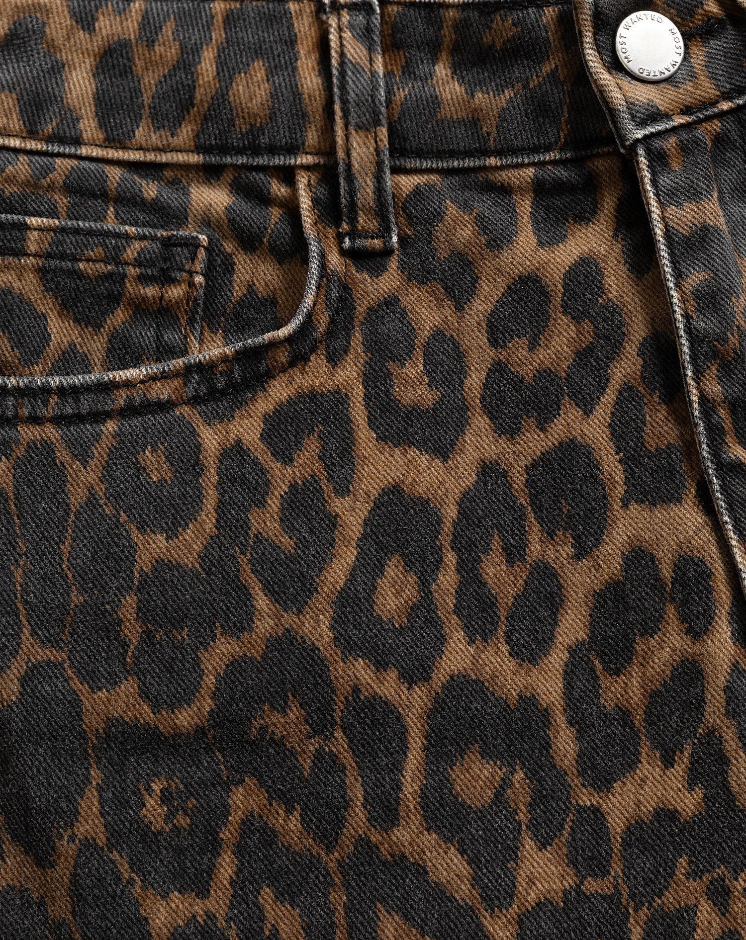 LEOPARD ALLOVER JEANS ZWART - Image 8