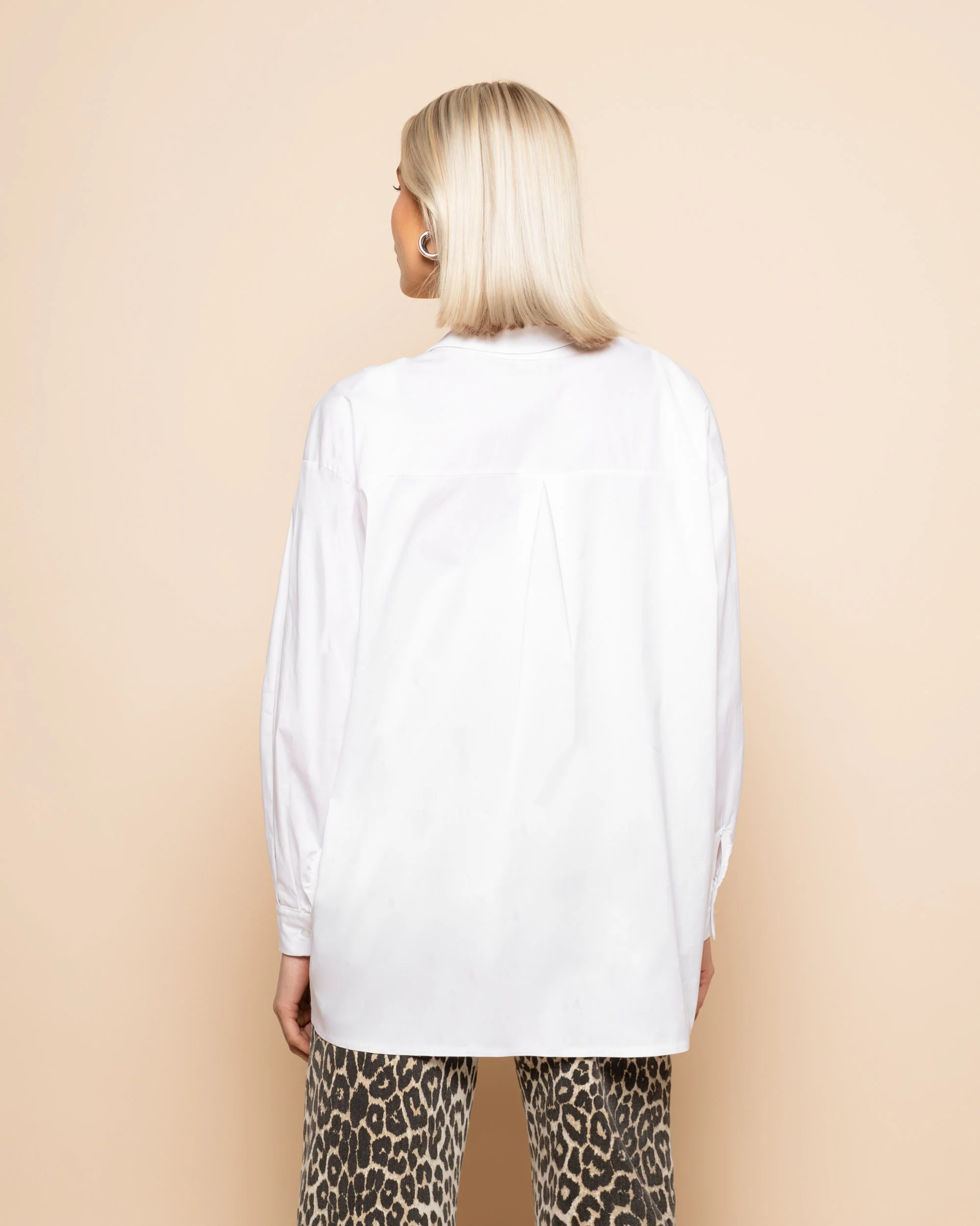 POPLIN OVERSIZED BLOUSE WIT - Image 3
