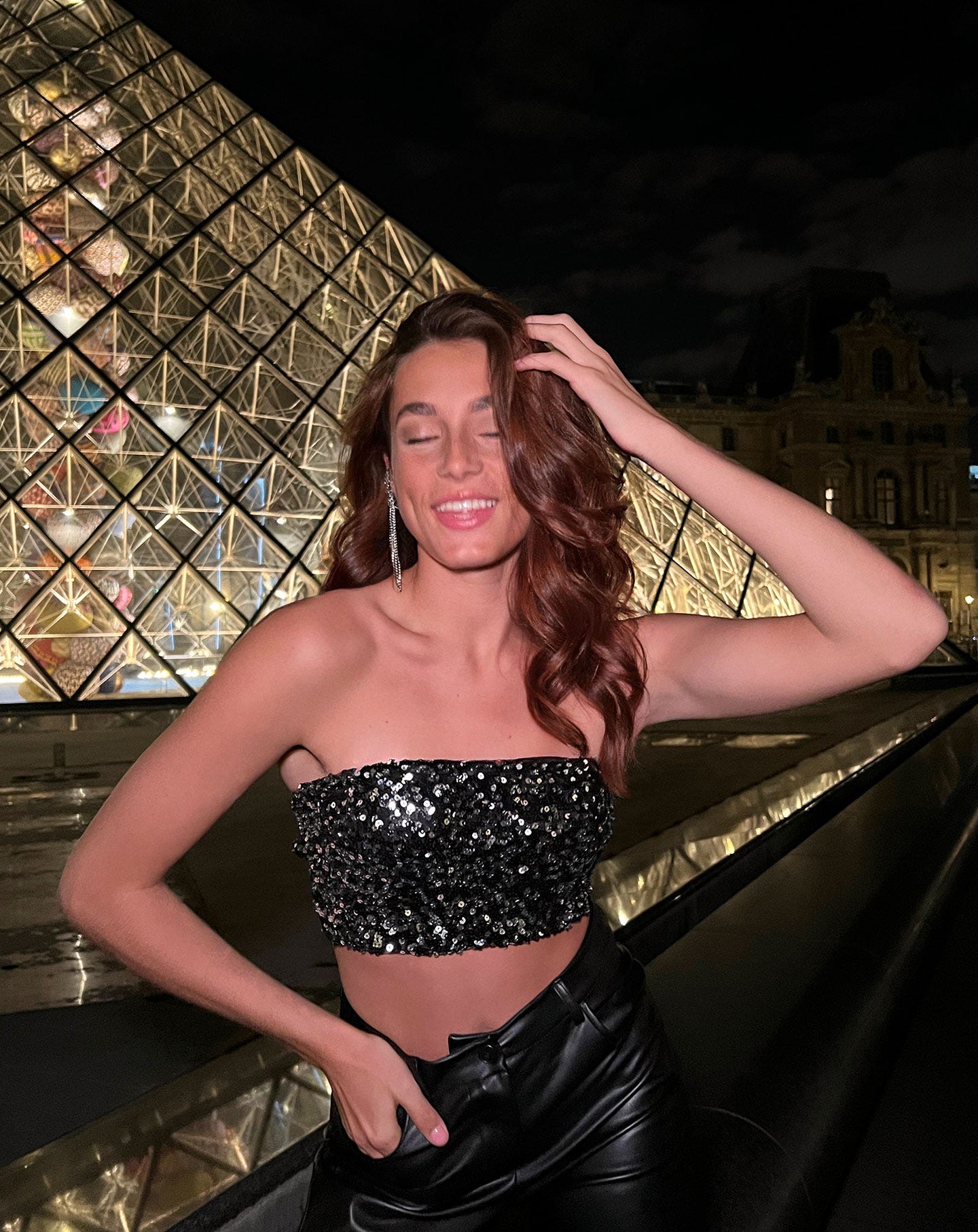 SEQUIN BANDEAU ZWART - Image 3