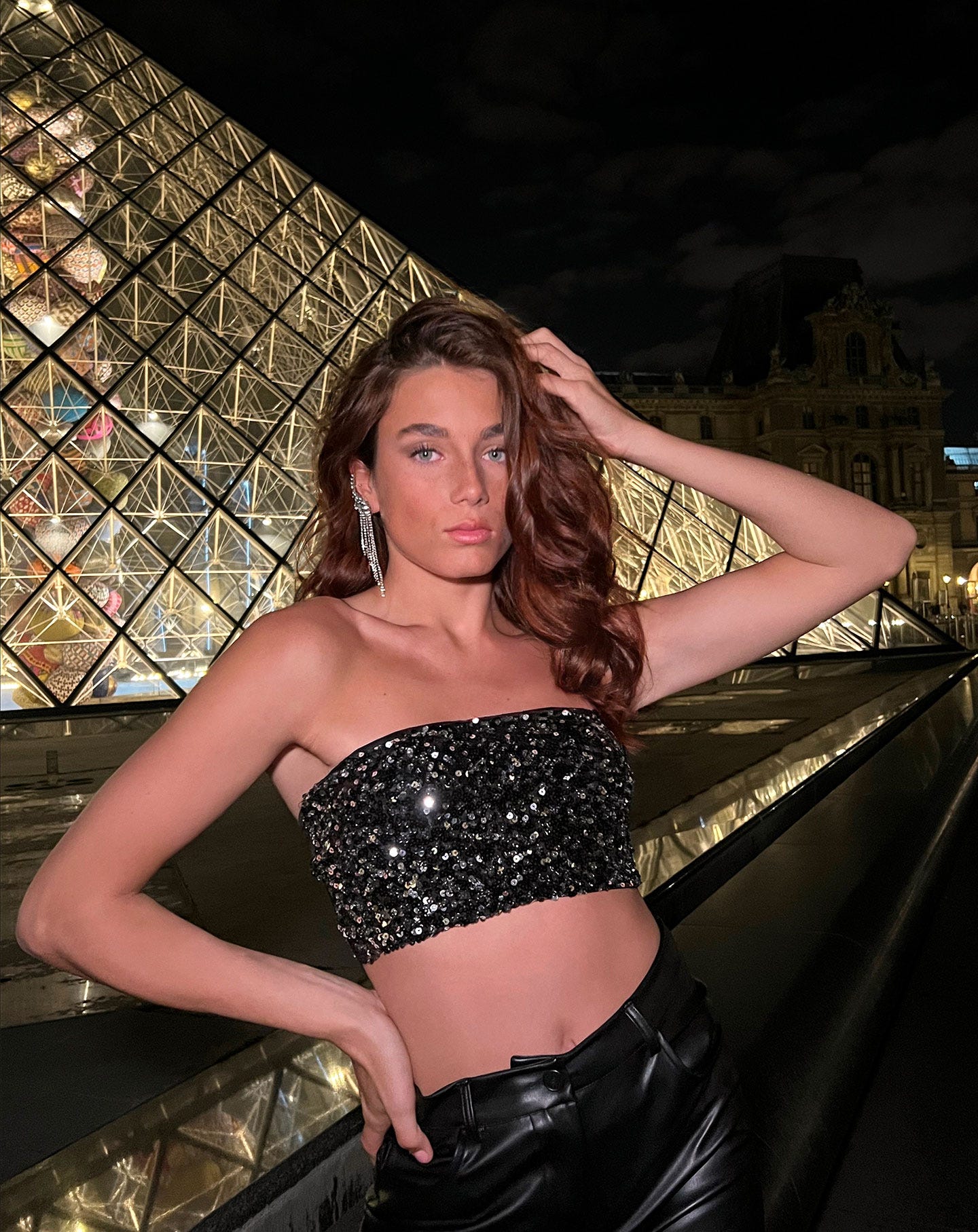 SEQUIN BANDEAU ZWART - Image 5